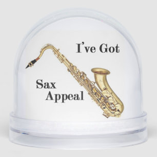 Saxophone Snow Globe