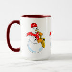 Saxophone Snowman Mug