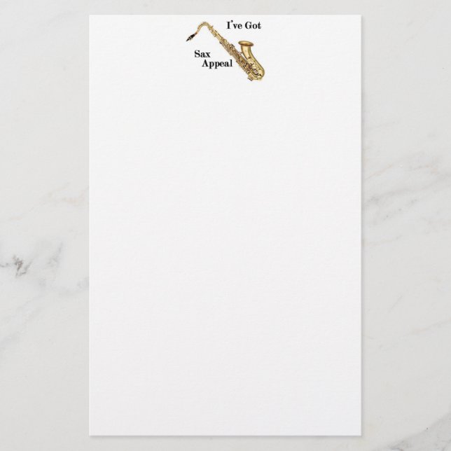 Saxophone Stationery (Front)