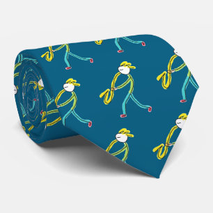 Saxophone Stickman Neck Tie