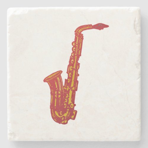 Saxophone Stone Coaster