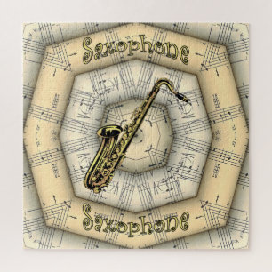 Saxophone ~ Strange Musical Design ~ Unique ~ Jigsaw Puzzle