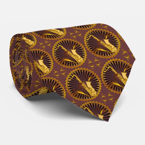 Saxophone Swirls mens tie