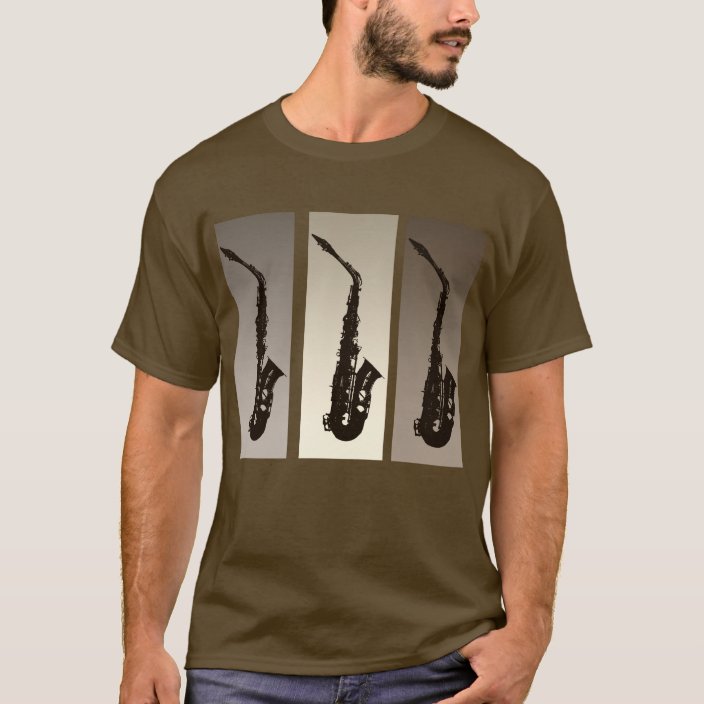 T-shirt Cadeau Pour Saxophoniste | Design Rétro Saxophone | Pour Musicien, Fan De Jazz | Idée Cadeau Anniversaire, Noël
