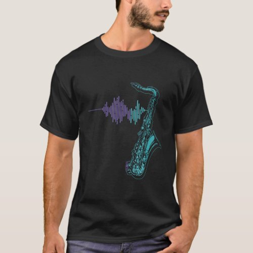 Saxophone T_Shirt Heartbeat