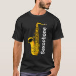Saxophone Text T-Shirt