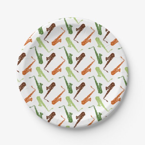Saxophone Themed Paper Plates
