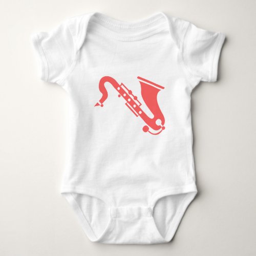 Saxophone _ Tropical Pink Baby Bodysuit