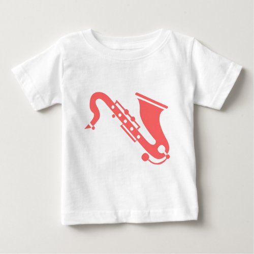 Saxophone _ Tropical Pink Baby T_Shirt