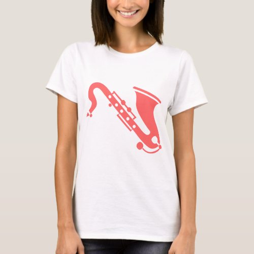 Saxophone _ Tropical Pink T_Shirt