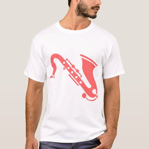 Saxophone _ Tropical Pink T_Shirt