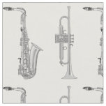 Saxophone Trumpet Musician Jazz Music Fabric