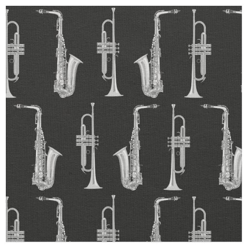 Saxophone Trumpet Musician Jazz Music Fabric