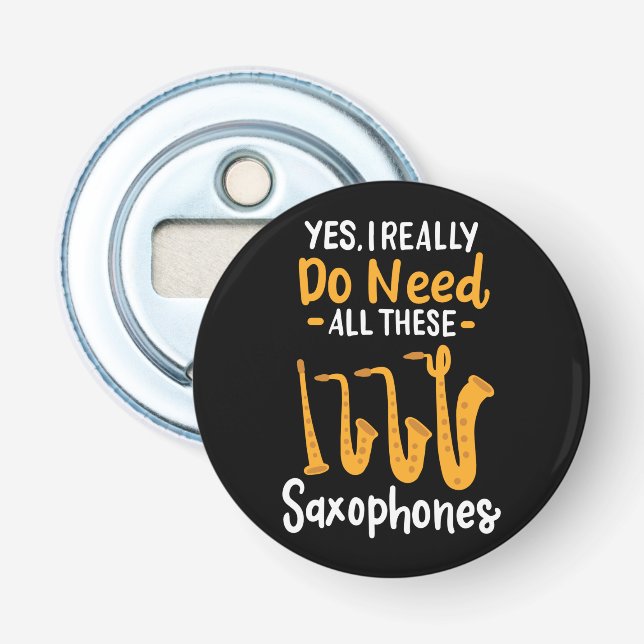 Saxophone Types Bottle Opener (Front)