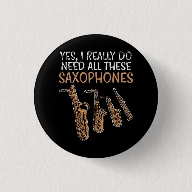Saxophone Types Button (Front)