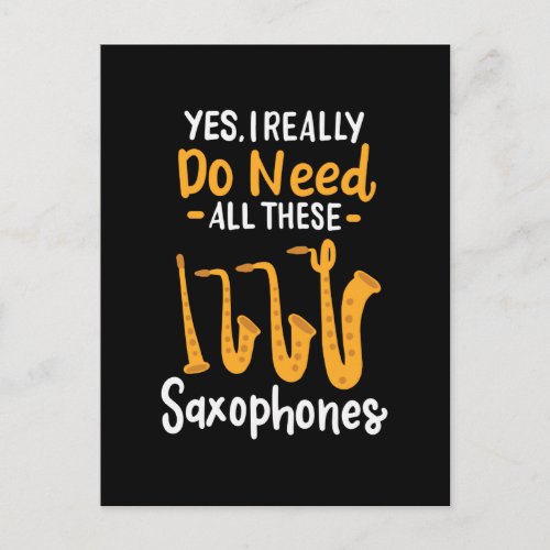 Saxophone Types Postcard