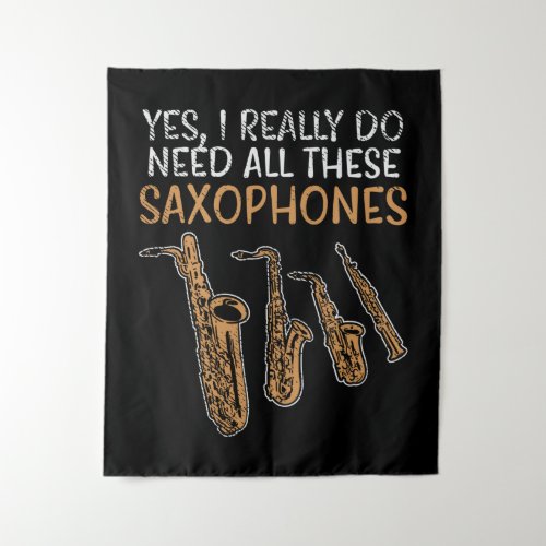 Saxophone Types Tapestry