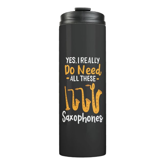 Saxophone Types Thermal Tumbler (Front)