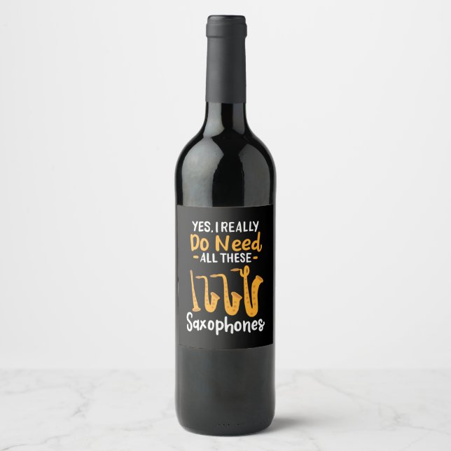 Saxophone Types Wine Label (Front)