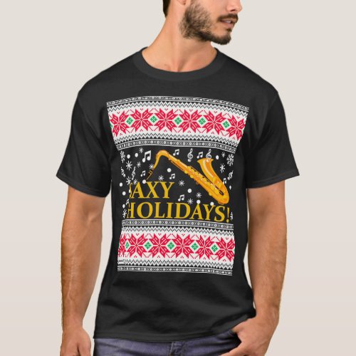 Saxophone Ugly Christmas Sweater Marching Band Sax