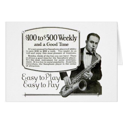 Saxophone Vintage Ad