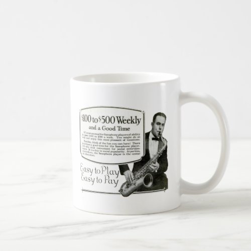 Saxophone Vintage Ad Coffee Mug