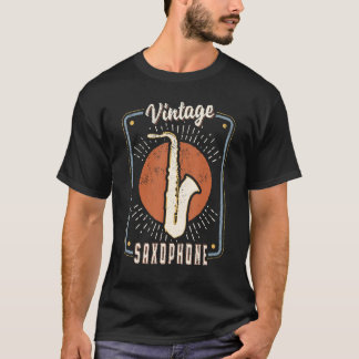 Saxophone Vintage Retro Classic Music Love T-Shirt