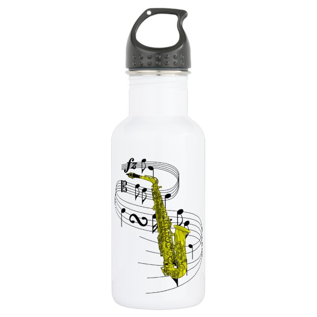 Saxophone Water Bottle (Front)