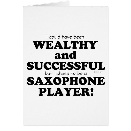 Saxophone Wealthy & Successful Cards (Front)