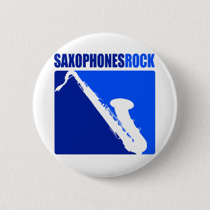 Saxophones Rock! Button