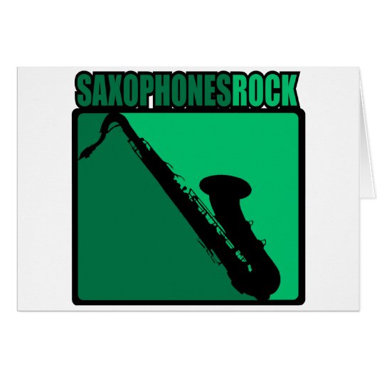 Saxophones Rock! Cards (Front Horizontal)