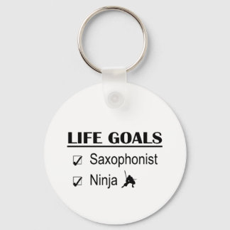 Saxophonist Ninja Life Goals Keychain
