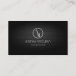 Saxophonist Saxophone Icon Brushed Metal Music Business Card at Zazzle