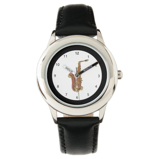 Saxphone cartoon Watch (Front)