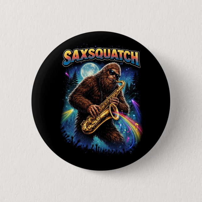 Saxsquatch Button (Front)