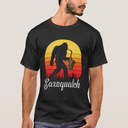 Saxsquatch - Funny Bigfoot Yeti Play On Words T-Shirt