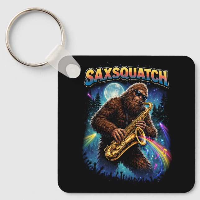 Saxsquatch Keychain (Front)