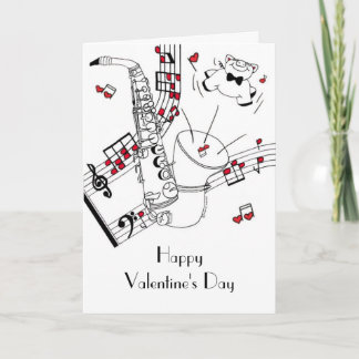 Saxy Valentine's Day Holiday Card