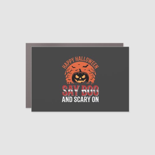 Say Boo Halloween Pumpkin Design_1 Car Magnet