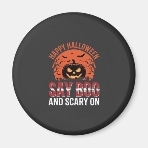 Say Boo Halloween Pumpkin Design_1 Magnet
