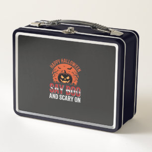 Say Boo Halloween Pumpkin Design_1 Metal Lunch Box
