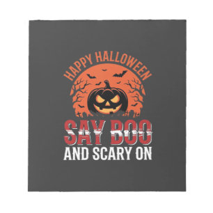 Say Boo Halloween Pumpkin Design_1 Notepad