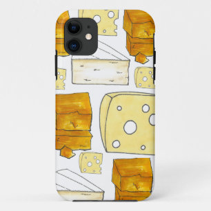 Say Cheese Brie Cheddar Swiss Print Foodie Food iPhone 11 Case