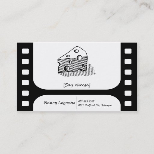 Customizable Say Cheese Business Cards