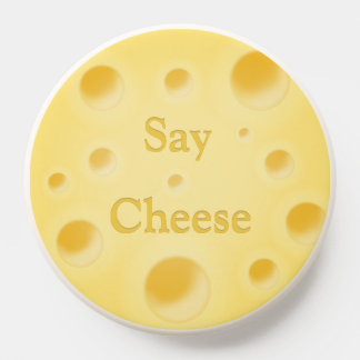"Say Cheese" Customizable Cute Holey Swiss Cheese PopSocket