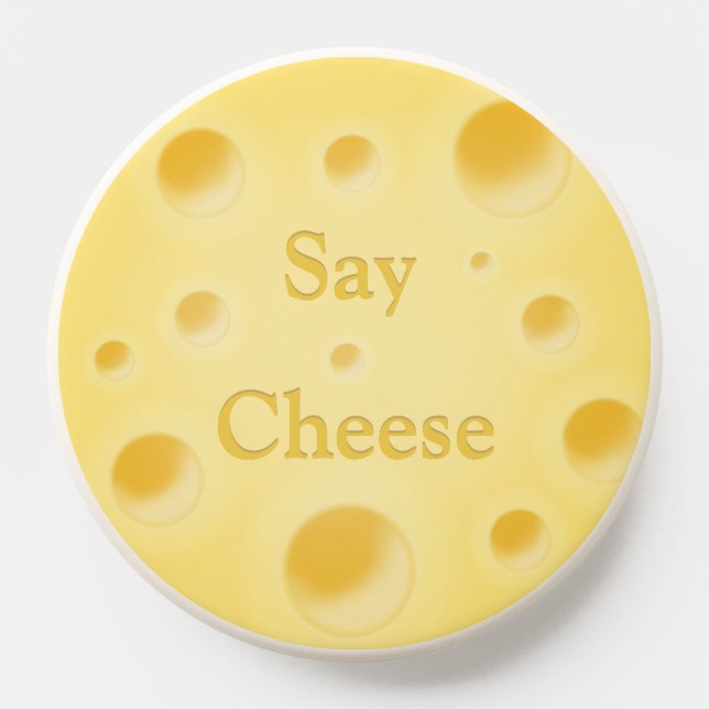 "Say Cheese" Customizable Cute Holey Swiss Cheese PopSocket (Popsocket)