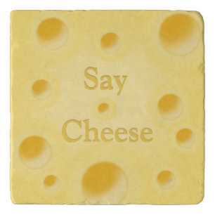 "Say Cheese" Customizable Cute Holey Swiss Cheese Trivet