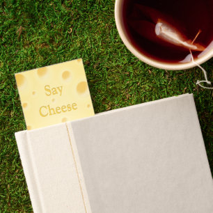 "Say Cheese" Cute Cutomizable Yellow Cheese Slice Bookmarks