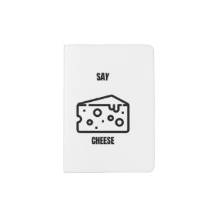 Say cheese funny cheese pun jokes passport holder