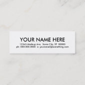 say cheese. mini business card (Back)